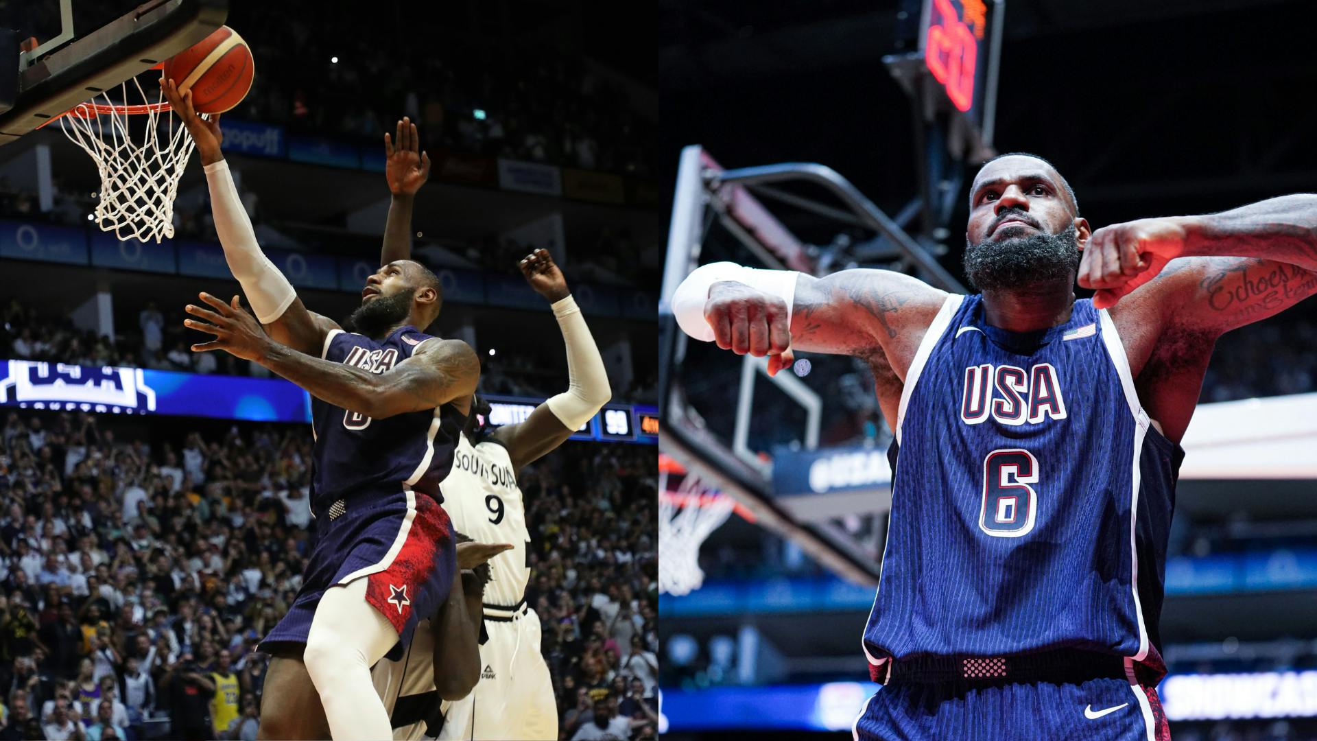 LeBron James saves the day as Team USA comes back to beat South Sudan in USA Basketball Showcase